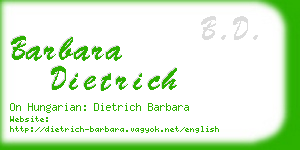 barbara dietrich business card